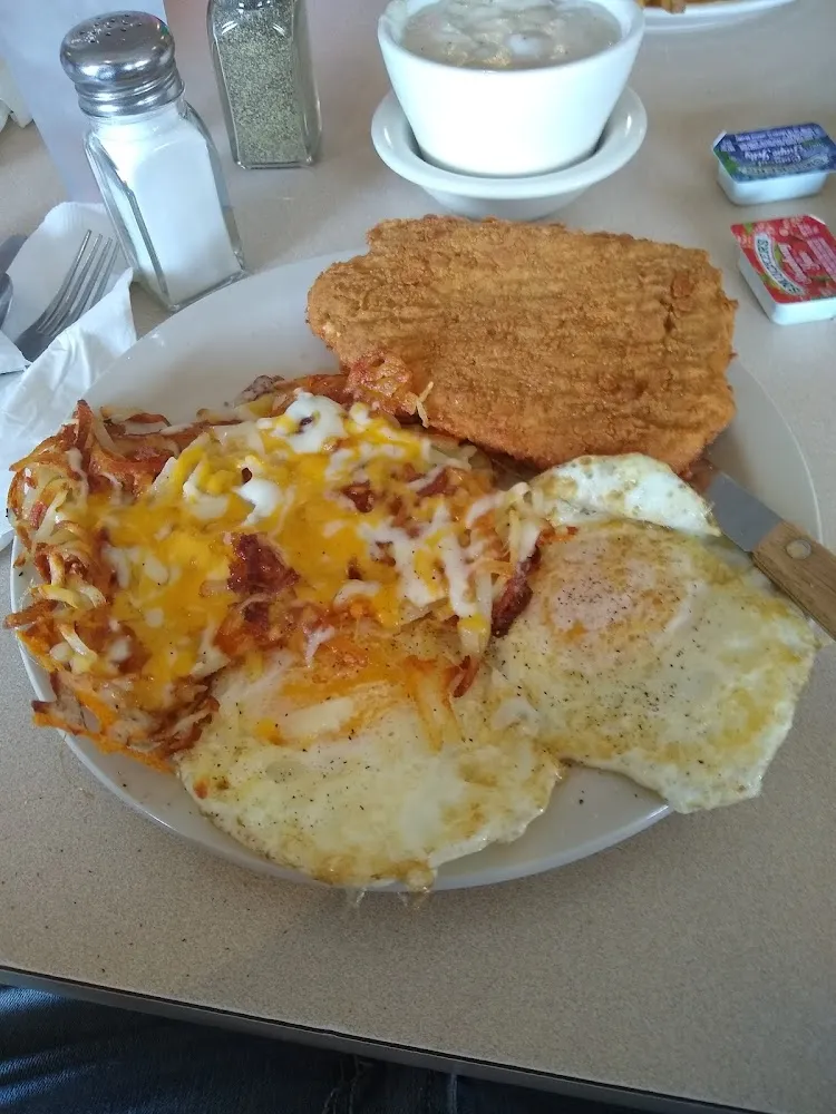 Country Fried Steak and Eggs